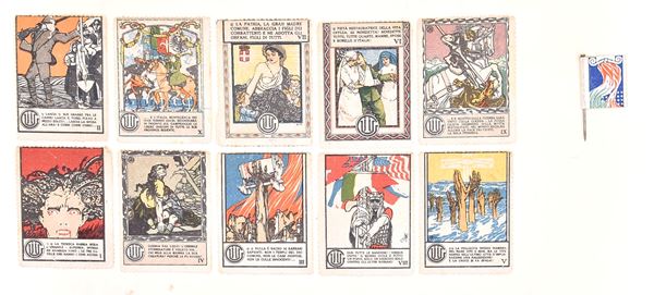 Erinnofili, vignette patriottiche e chiudilettera di propaganda della Grande Guerra  - Auction Time Auction - The Age of Propaganda: Posters, Flyers, Political Documents, and Archival Ephemera - Casa d'Aste Arcadia