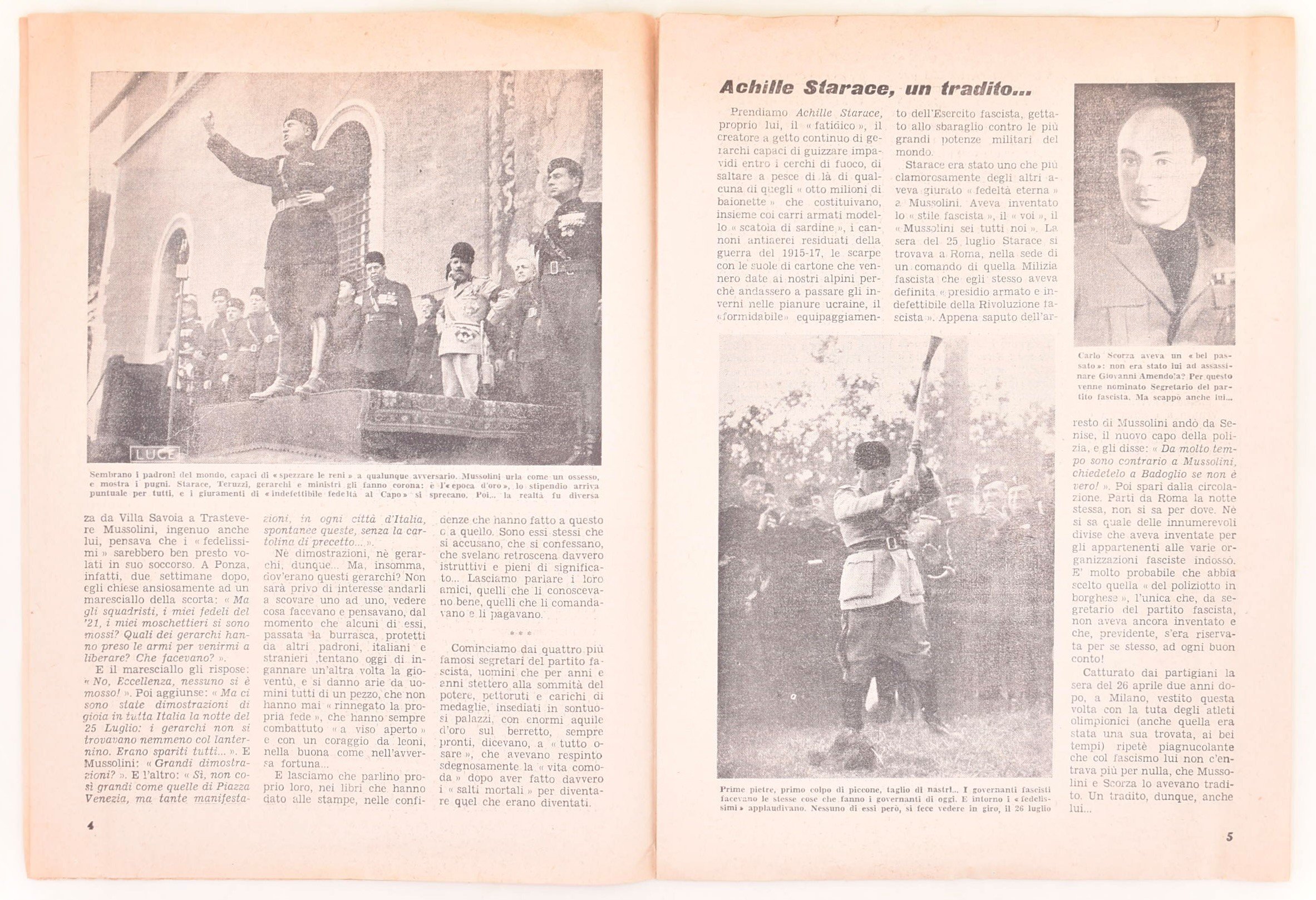 Opuscolo illustrato, Dove erano il 26 luglio? e Il Messaggero sulla liberazione di Roma, 1944-195...