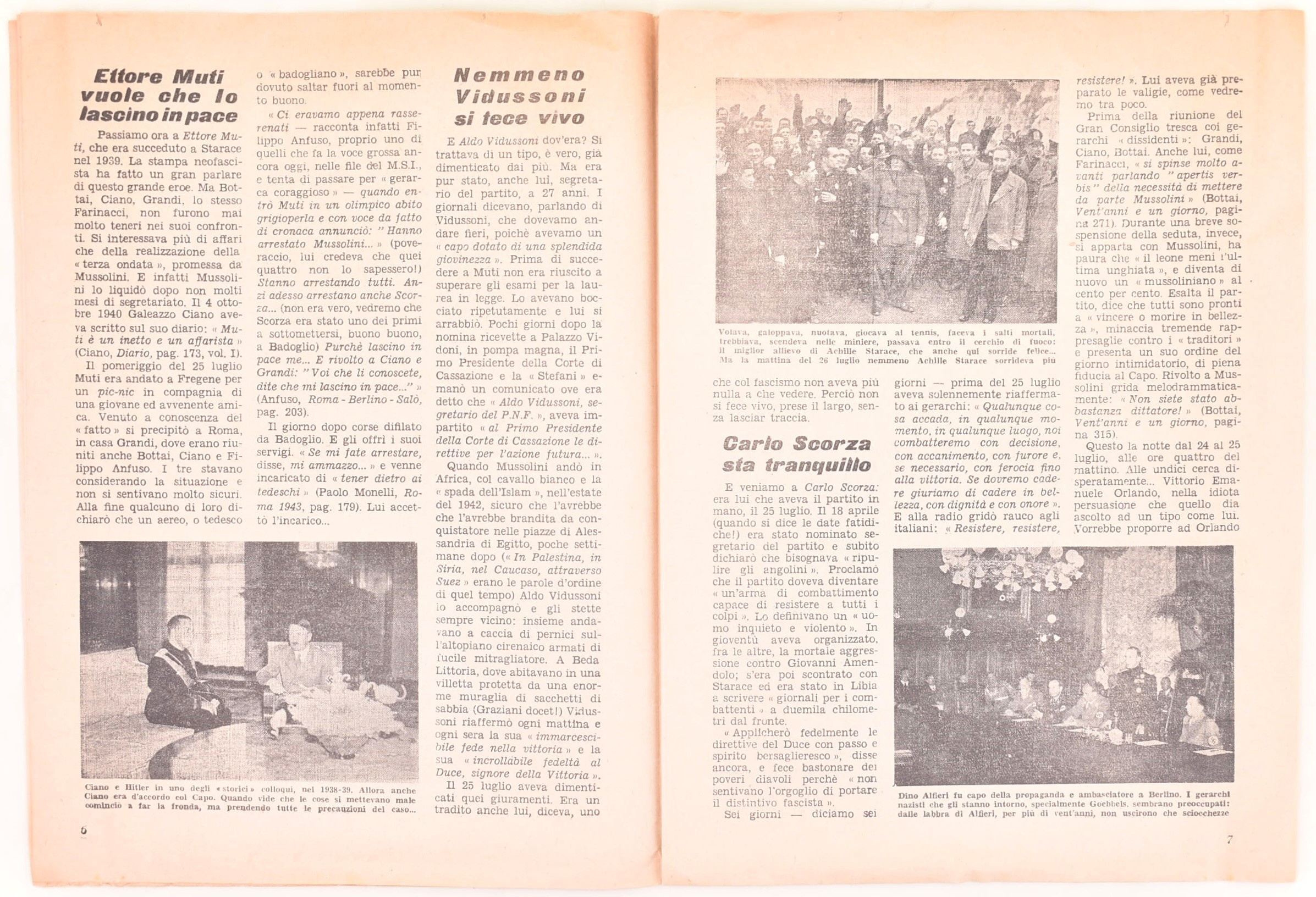 Opuscolo illustrato, Dove erano il 26 luglio? e Il Messaggero sulla liberazione di Roma, 1944-195...