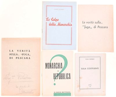 Italia, opuscoli antimonarchici e sul referendum istituzionale (2 giugno 1946), raccolta di cinqu...