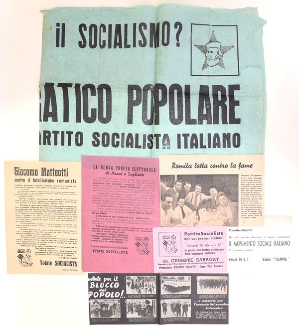Propaganda elettorale socialista, Blocco del Popolo e Movimento Sociale Italiano, Roma, secondo dopoguerra