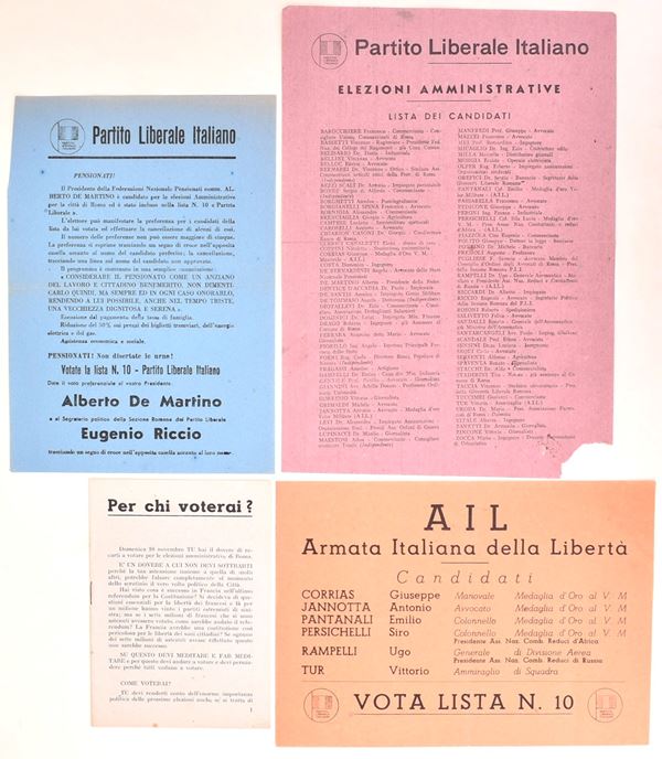 Partito Liberale Italiano, Roma, 1947 circa