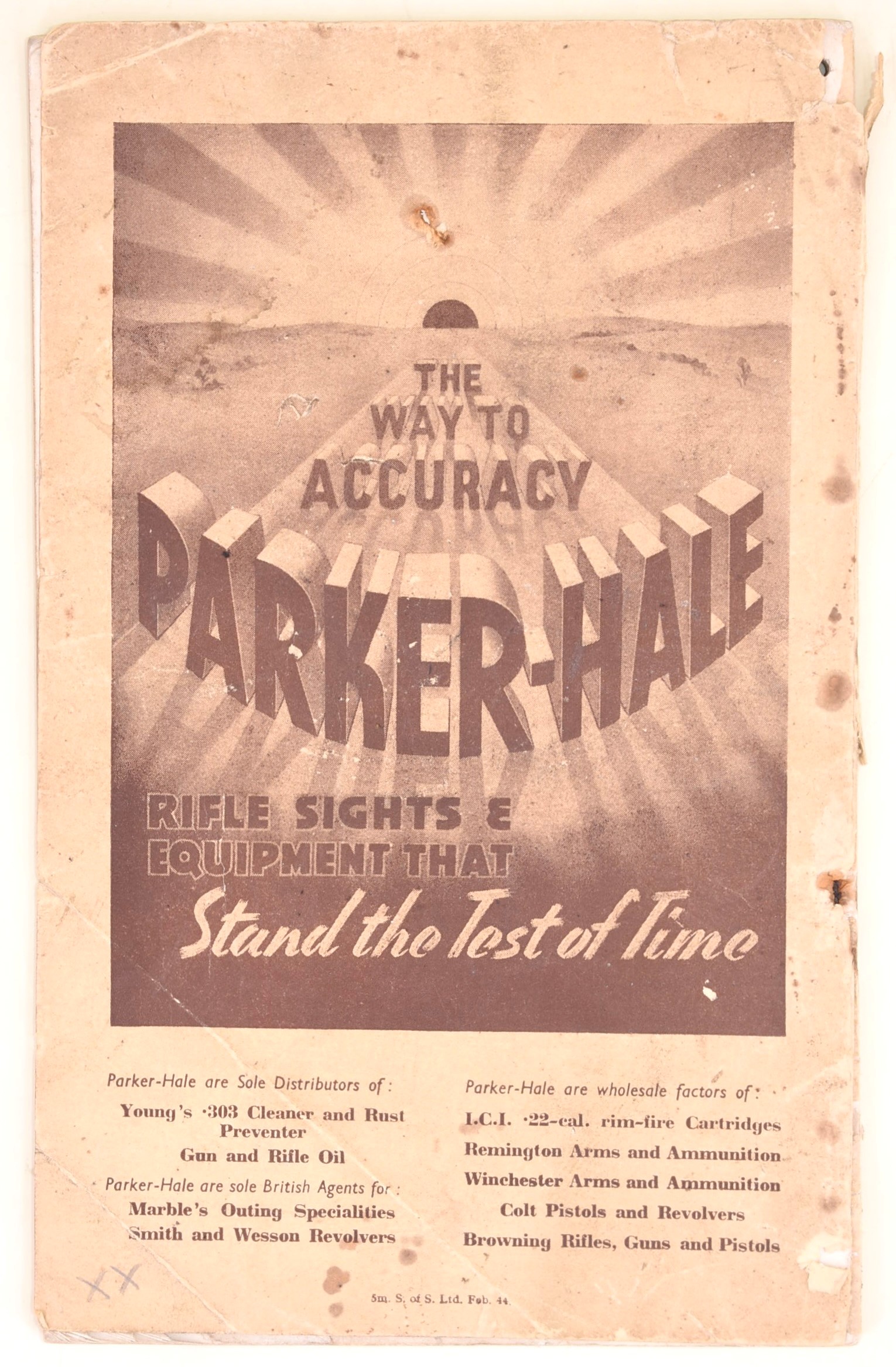 Parker-Hale Limited, War Time Catalogue. Service Section 1944
