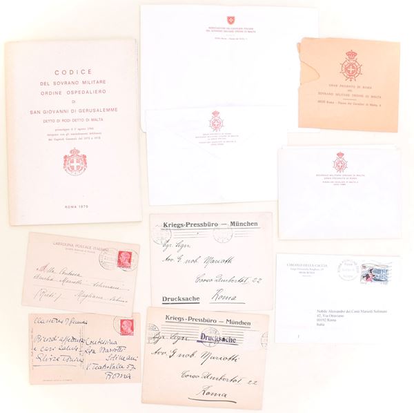 Miscellanea di documenti, opuscoli, depliant e carte private tra Ordine di Malta e famiglia Mariotti Solimani, XX secolo