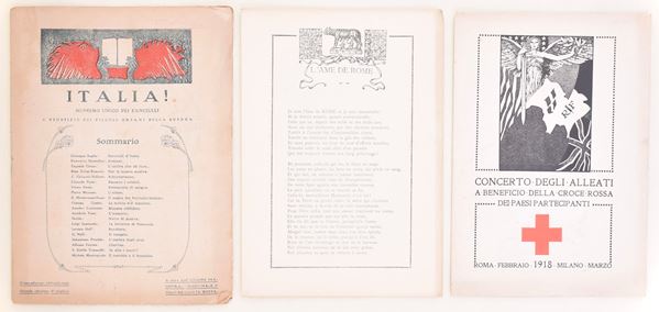 Propaganda patriottica e beneficenza di guerra: concerto alleato, poesia su Roma e opuscolo per gli orfani, 1915-1918