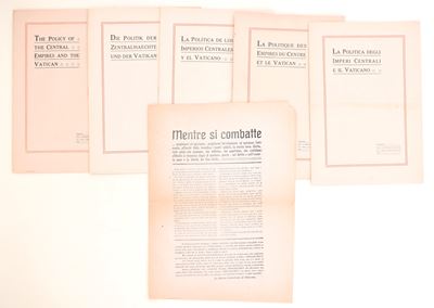 Opuscoli di propaganda cattolica, Vaticano e Grande Guerra: opuscoli multilingue e bifolio della ...