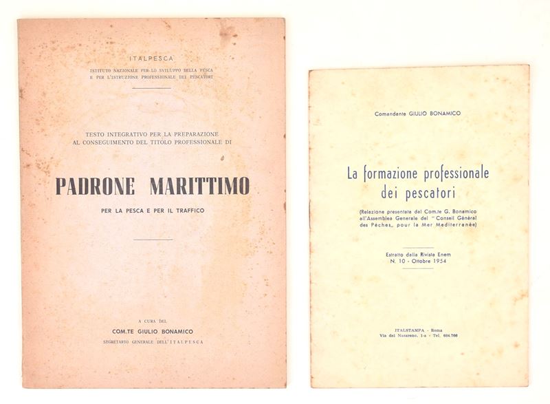 Comandante Giulio Bonamico, Formazione professionale dei pescatori e manualistica Italpesca (estr...