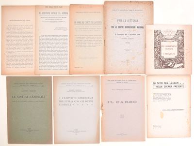 Opuscoli patriottici e studi sulla Grande Guerra (1917-1918), insieme di 9 pubblicazioni a stampa