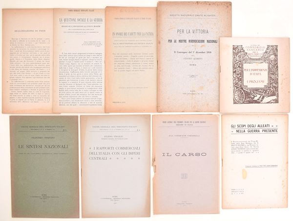 Opuscoli patriottici, propaganda nazionale e studi sulla Grande Guerra, 1917-1918