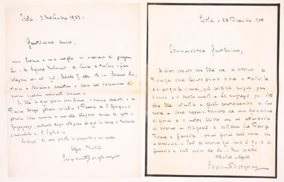 Scipione Borghese, Due lettere autografe firmate (Isola, 28 dicembre 1900; 3 novembre 1903)
