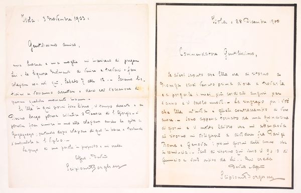 Lettere autografe di Scipione Borghese, 1900-1903  - Asta Asta a Tempo - Il Secolo della Propaganda: manifesti, volantini, documenti politici ed ephemera d'archivio - Casa d'Aste Arcadia