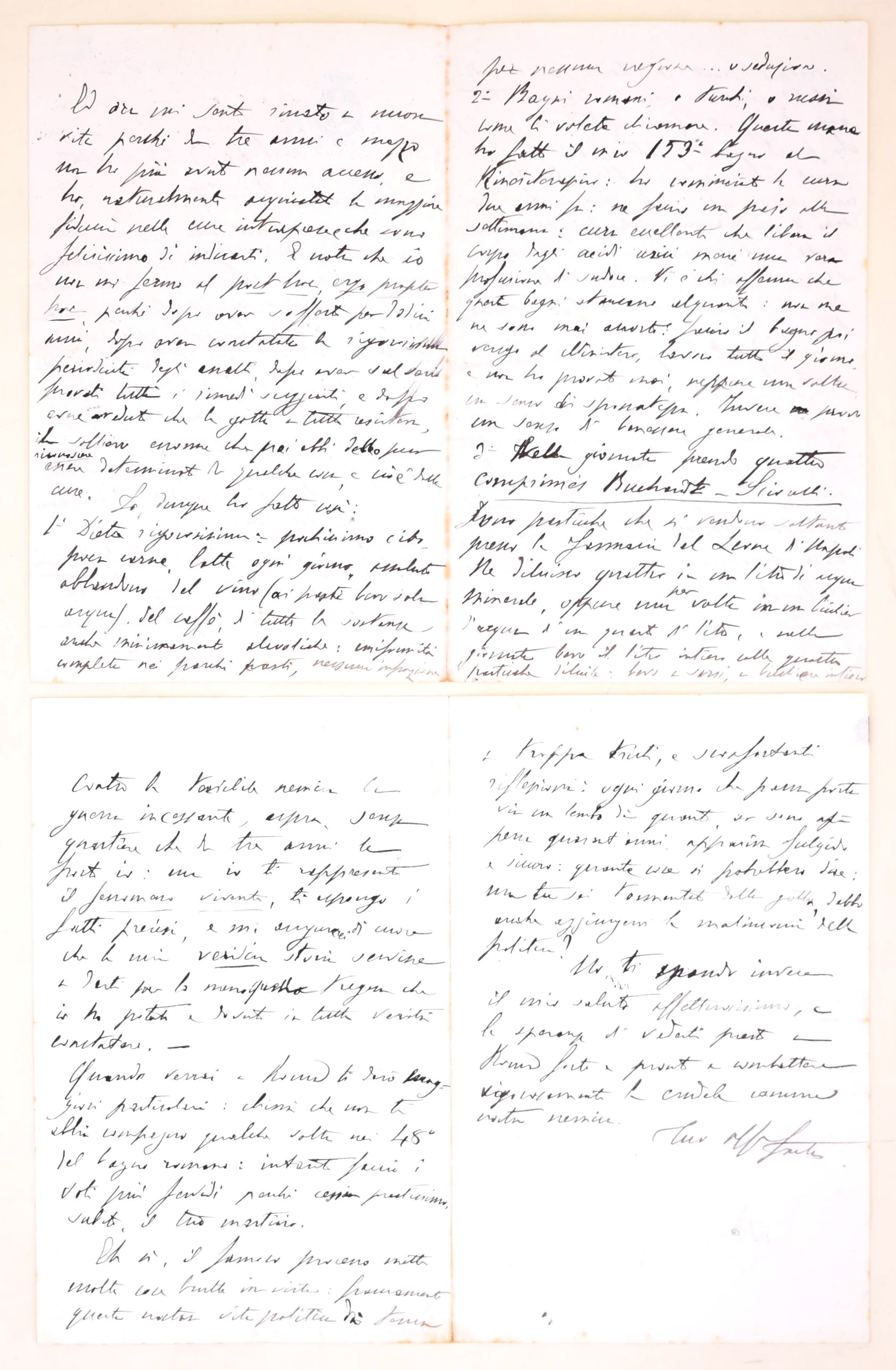 Luigi Facta, Lettera autografa firmata a Pompeo Gherardo Molmenti (25 novembre 1907)