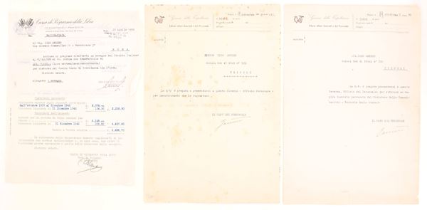 Documenti dattiloscritti relativi ad Amedeo Izzo, Tripoli, 1942-1950