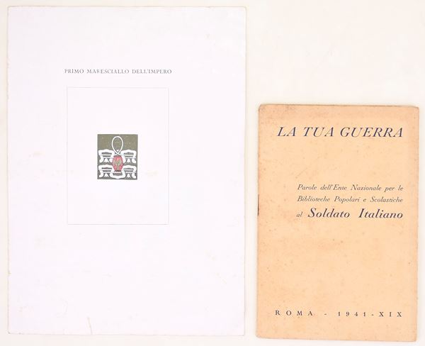 Documenti di propaganda e cultura militare italiana, 1941 circa