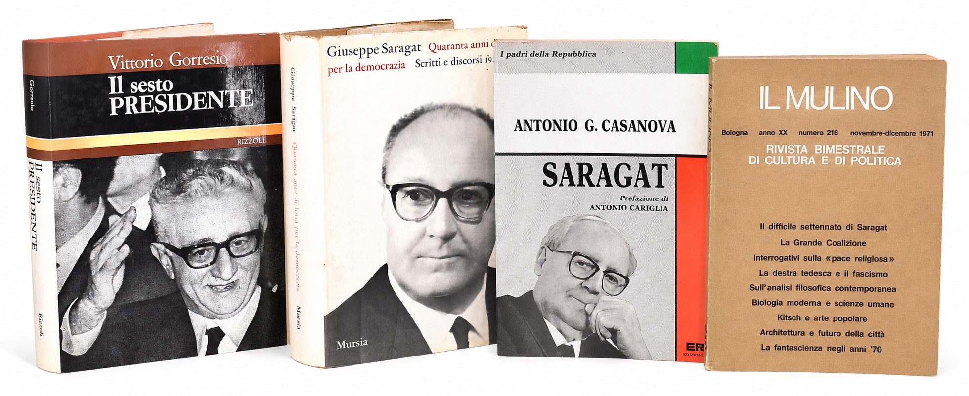 Giuseppe Saragat, Raccolta di discorsi, messaggi e studi (1964-1998) — volumi e opuscoli a tema i...