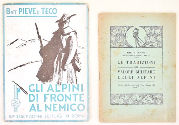 Opuscoli sugli Alpini e il valore militare, 1928-1938 ca.