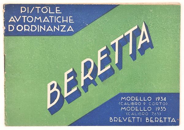 [Catalogo] Pistole automatiche d’ordinanza. Beretta, 1934