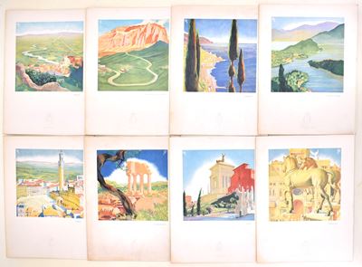 Italia Lines to All Continents, Menù di bordo della motonave “Orazio” (8 esemplari), 1936