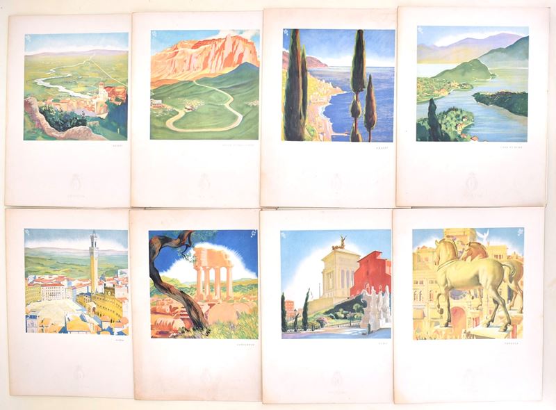 Italia Lines to All Continents, Menù di bordo della motonave “Orazio” (8 esemplari), 1936
