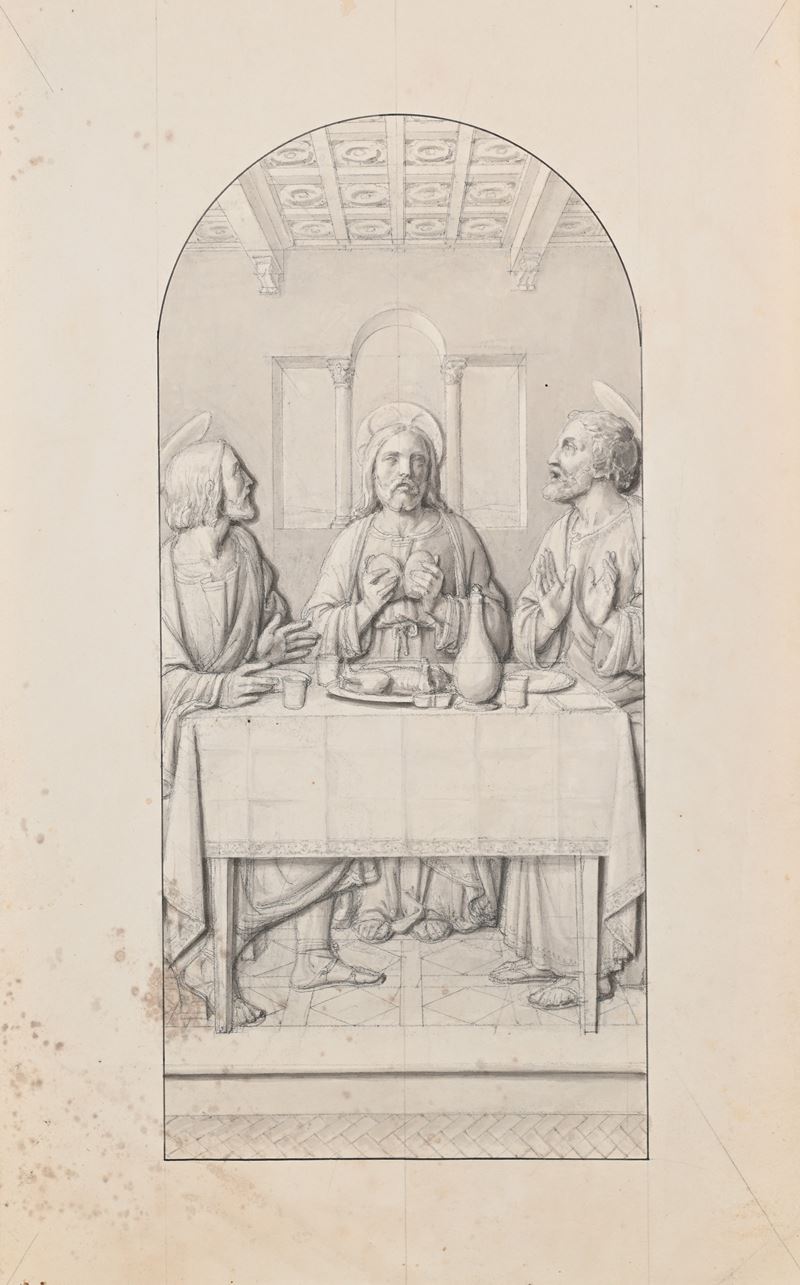 Scuola Toscana del XIX Secolo - Cena in Emmaus