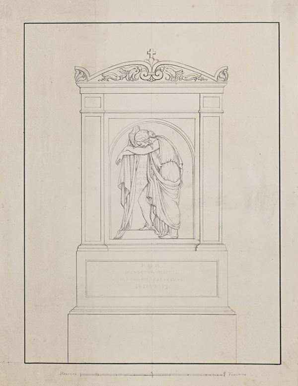 Scuola neoclassica fiorentina - Studio di monumento funebre