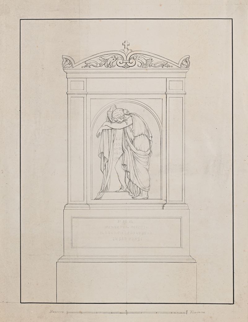 Scuola Neoclassica Fiorentina - Studio di monumento funebre