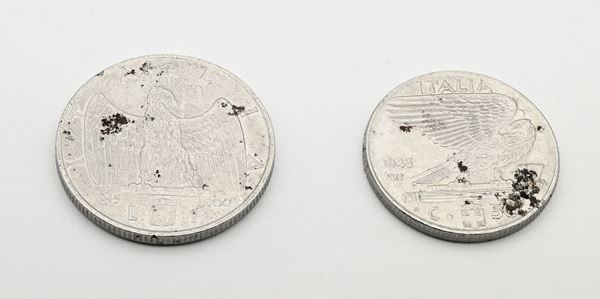 50 Centesimi 1943 e 1 Lira 1943 Vittorio Emanuele III Regno d'Italia