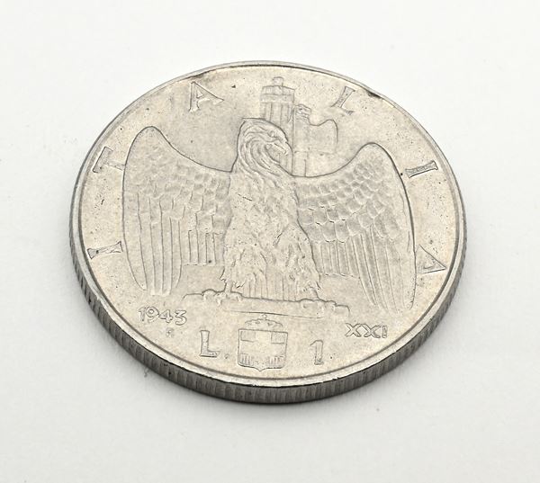1 Lira 1943 Vittorio Emanuele III Regno d'Italia