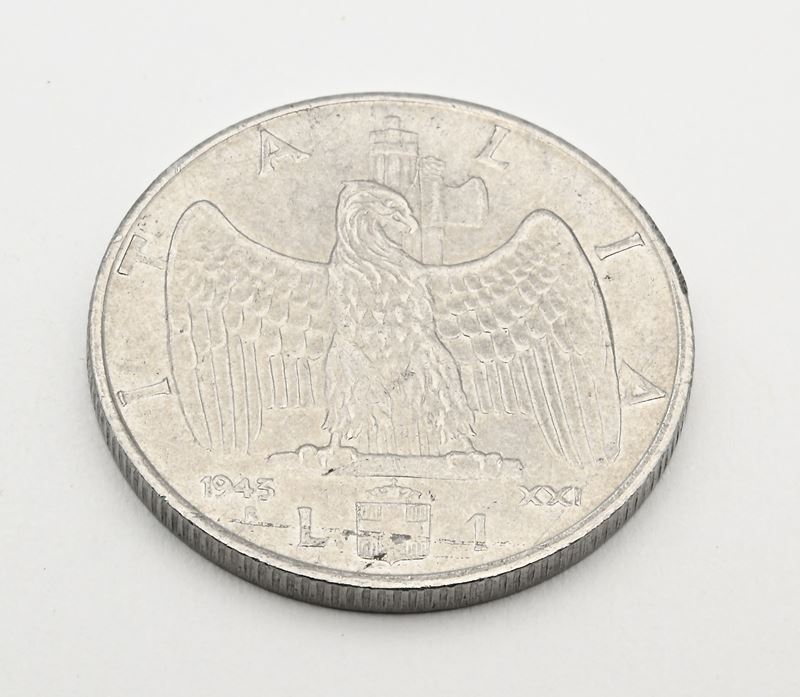 Vittorio Emanuele III, 1 Lira 1943 del Regno d'Italia