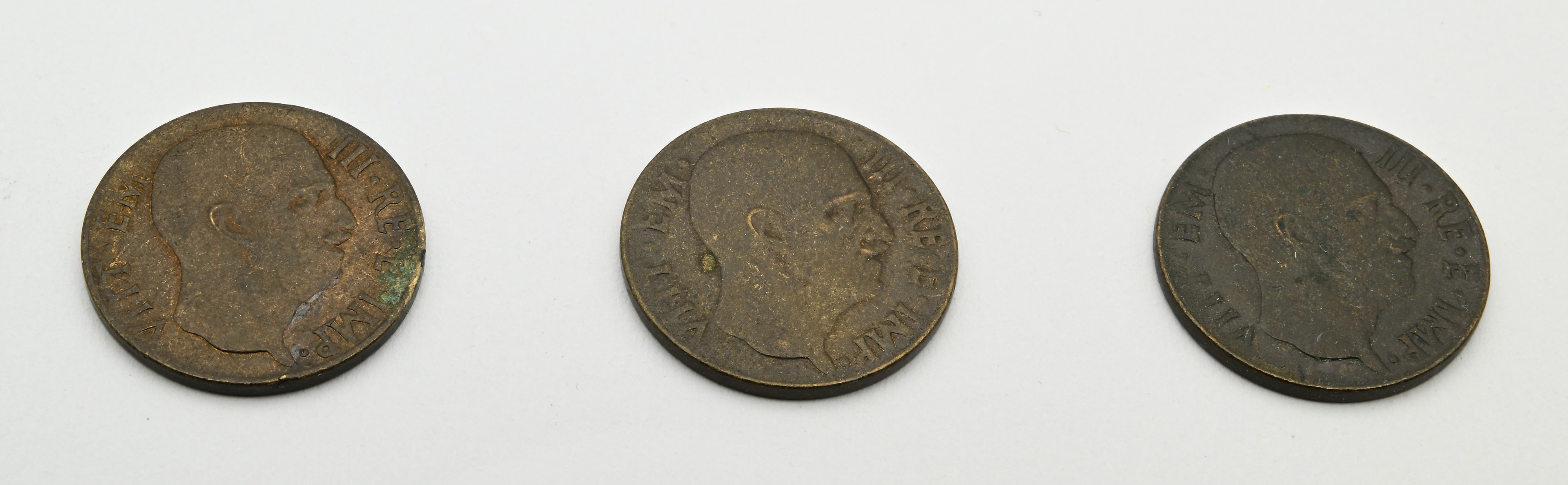 Vittorio Emanuele III, Lotto di tre monete da 5 centesimi 1943 con Aquila (Regno d’Italia)