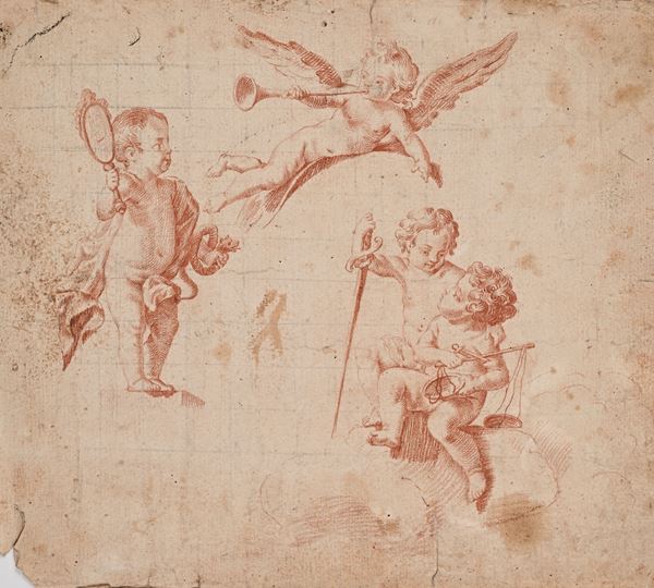 Studio di quattro putti rappresentanti figuri allegoriche