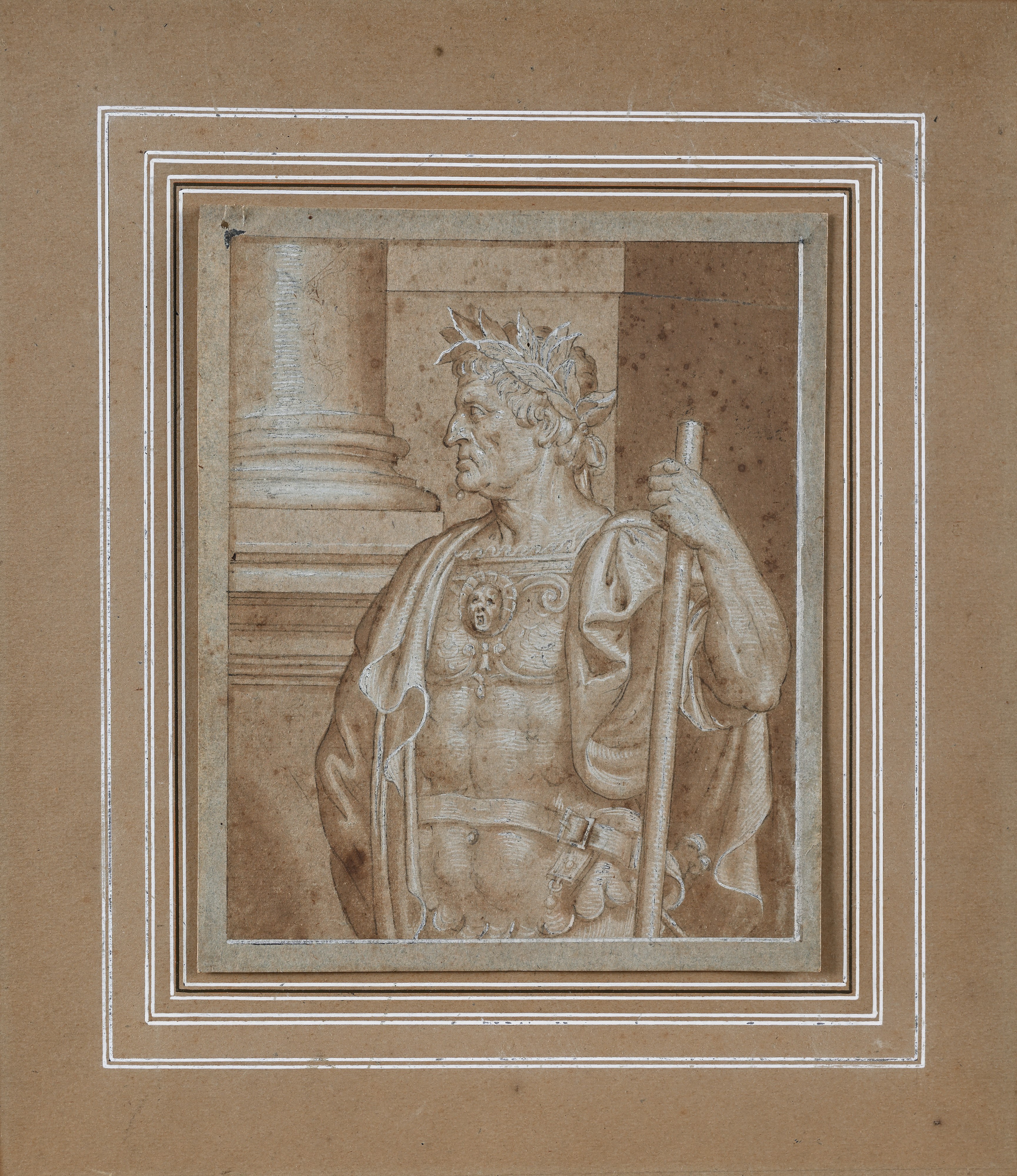 Scuola Romana del XVII Secolo - Ritratto dell’imperatore Galba