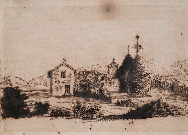 Studio di paesaggio con covoni