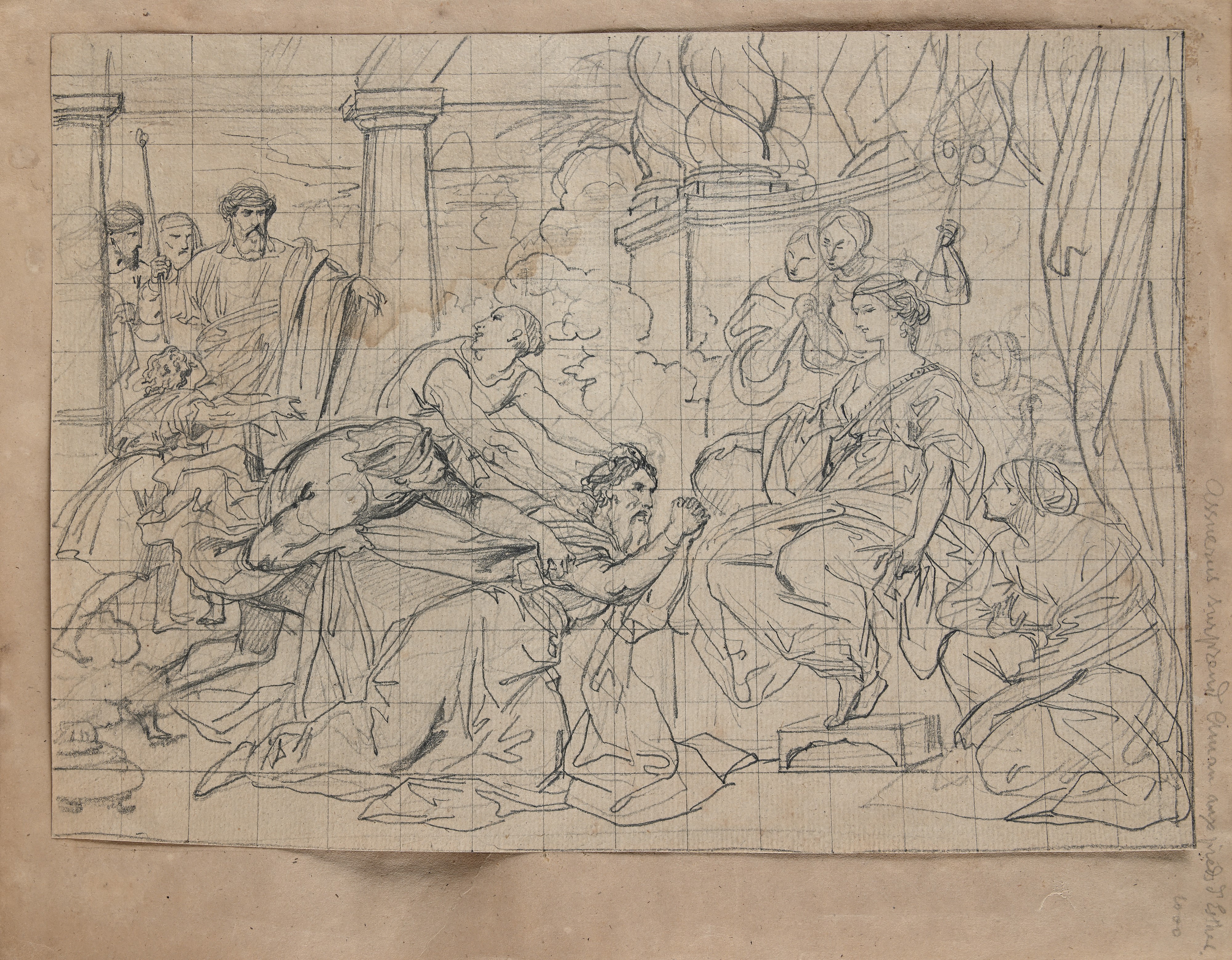Scuola Francese del XVIII Secolo - Assuero re di Persia sorprende Aman mentre supplica la regina ...