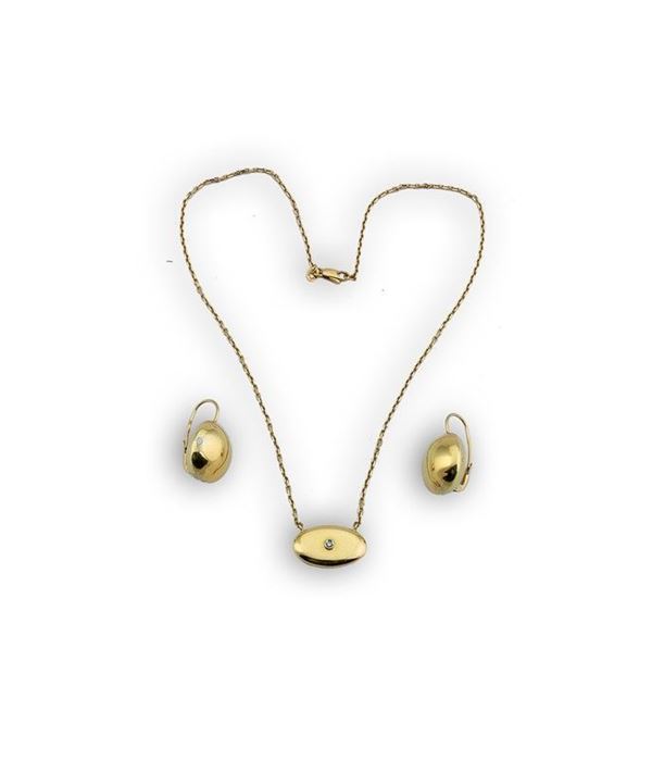 Demi-parure in oro giallo