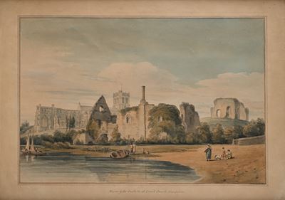 Ruins of the castle at Christ Church, Hampshire