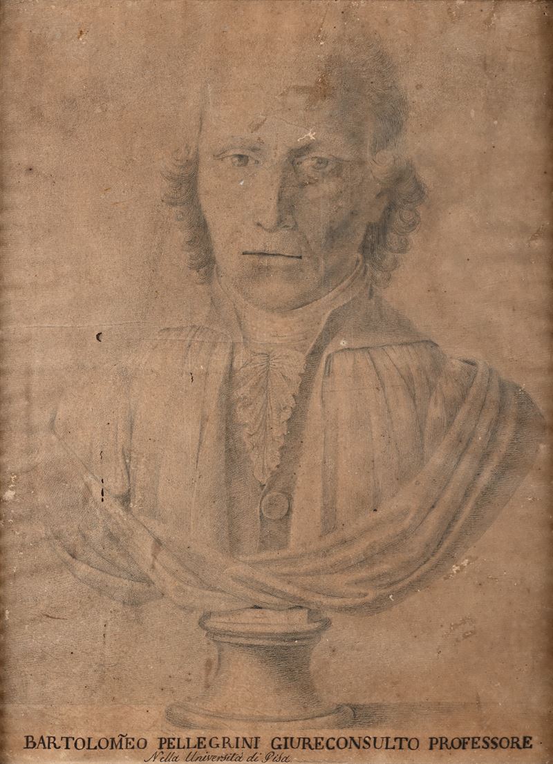 Scuola Toscana del XIX Secolo - Ritratto di Bartolomeo Pellegrini (giureconsulto e professore all...