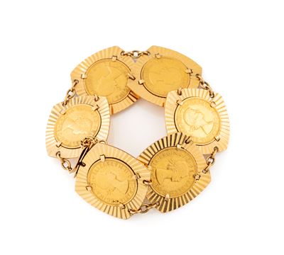 Bracciale in oro giallo 750/000 e 916/000