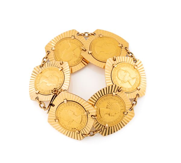 Bracciale in oro e sterline