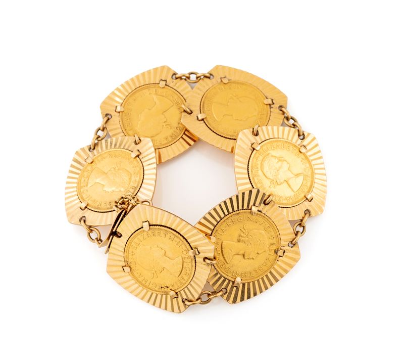 Bracciale in oro giallo 750/000 e 916/000