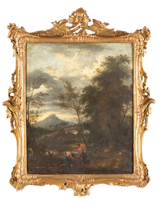 Pittore del XVII Secolo - Coppia di Paesaggi