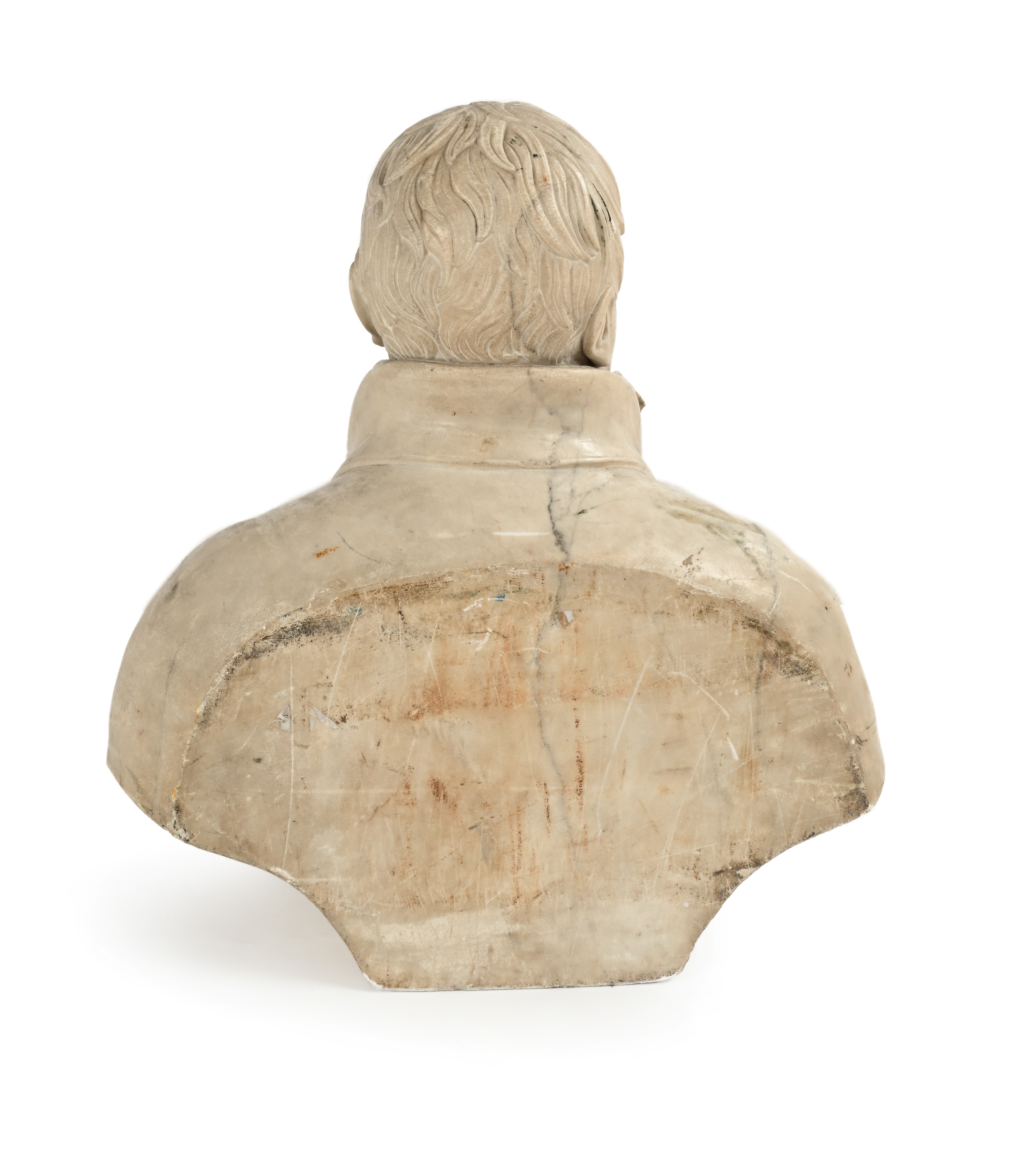 Busto di gentiluomo, marmo, seconda metà del XIX secolo