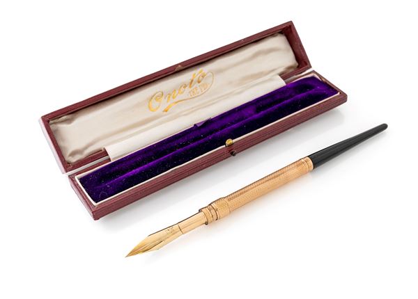 Fairchild 7 - Penna stilografica retrattile in vernice e metallo dorato  - Asta Asta a Tempo - Orologi da Polso, da Tasca, da Tavolo, Penne e Oggetti da Scrivania - Casa d'Aste Arcadia
