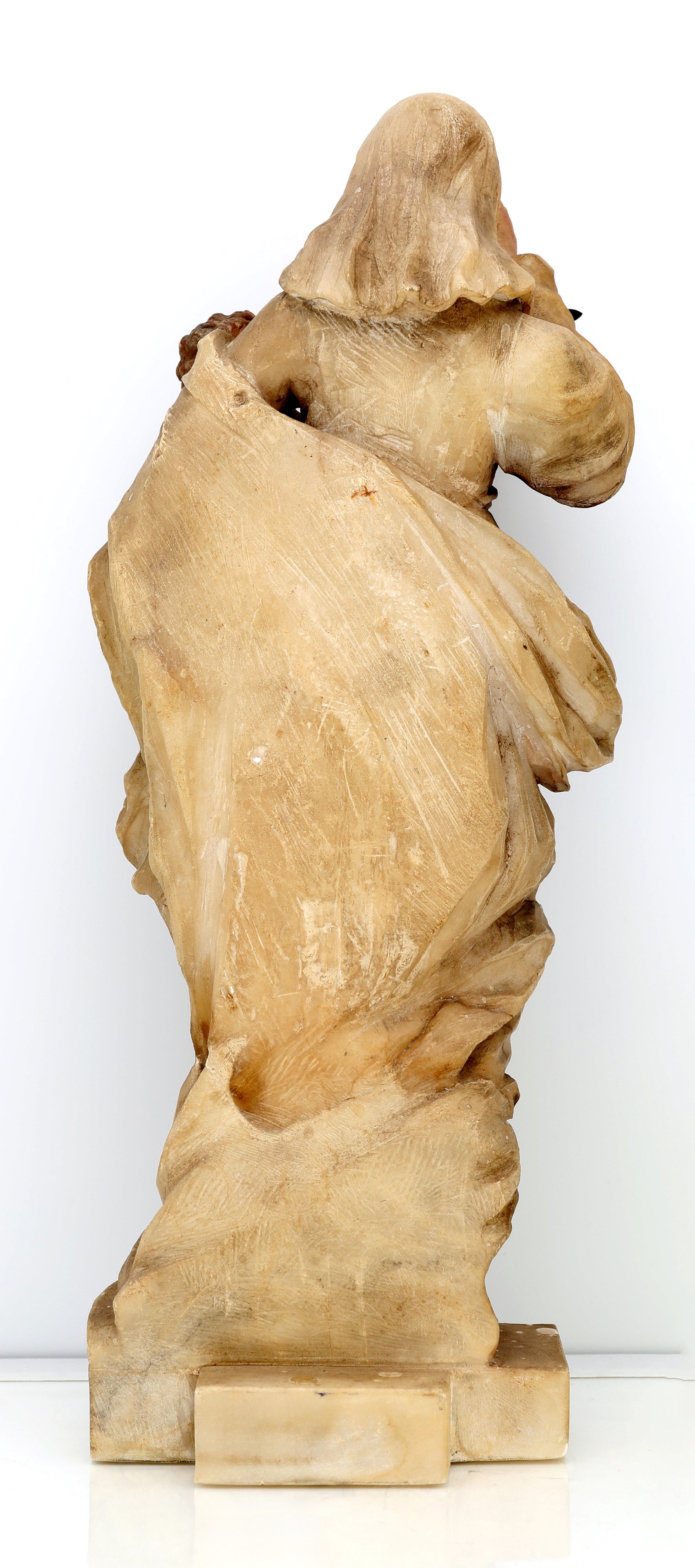 Madonna col Bambino, scultura in alabastro, fine XIX-inizi XX secolo