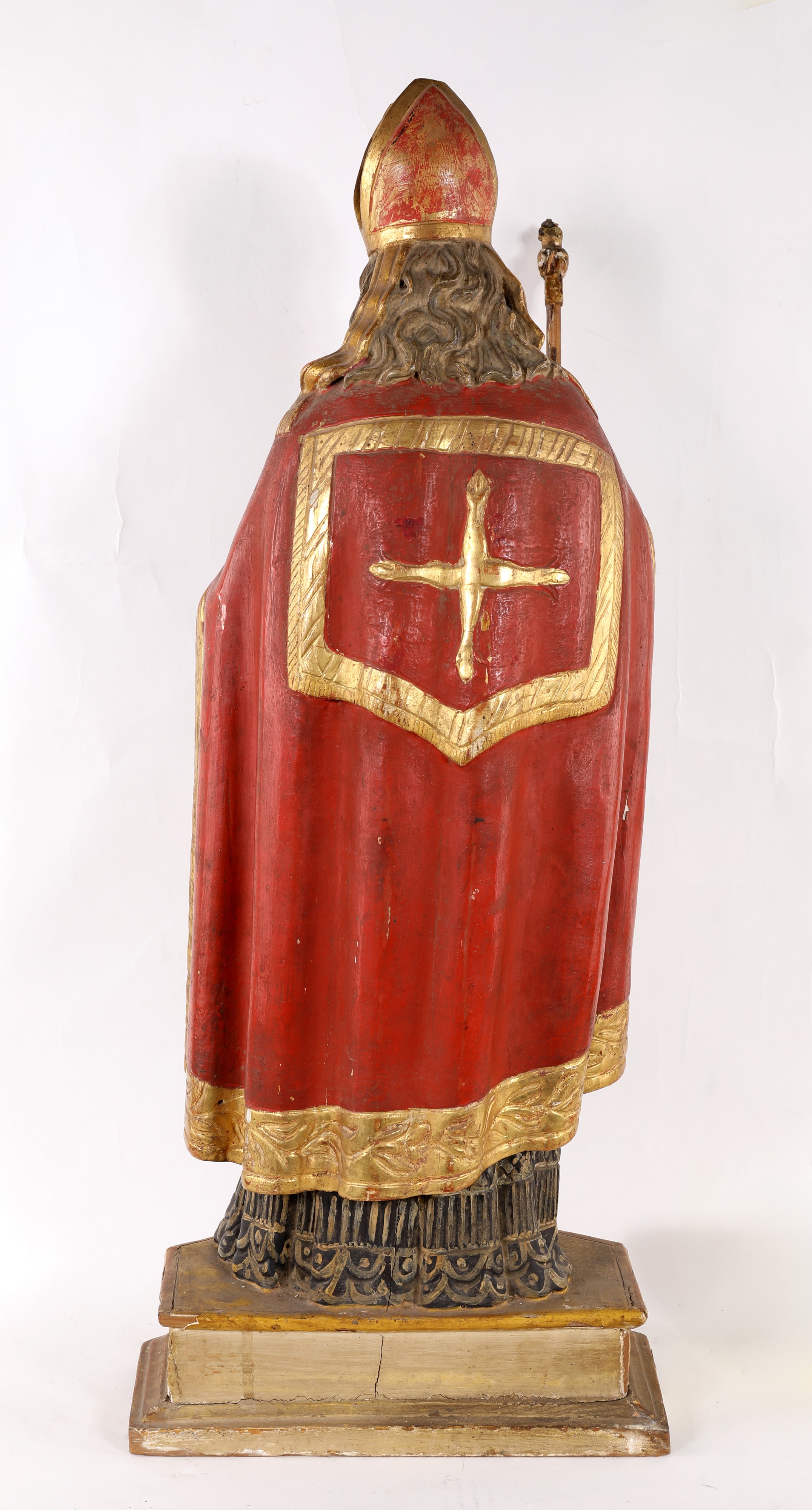 Scultura lignea policroma e dorata raffigurante il Santo Vescovo Federico di Utrecht