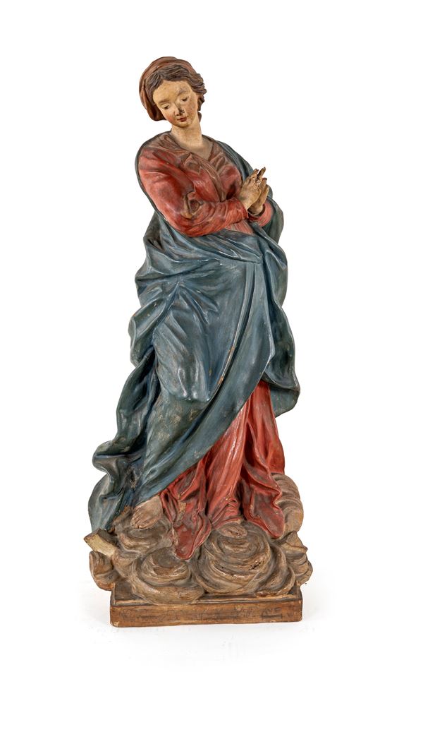 Madonna in terracotta policroma, XIX secolo