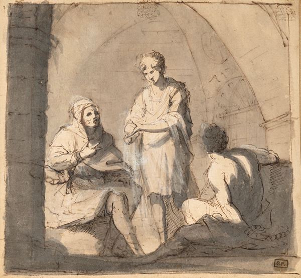 Scuola neoclassica italiana - Studio per Giuseppe che interpreta i sogni