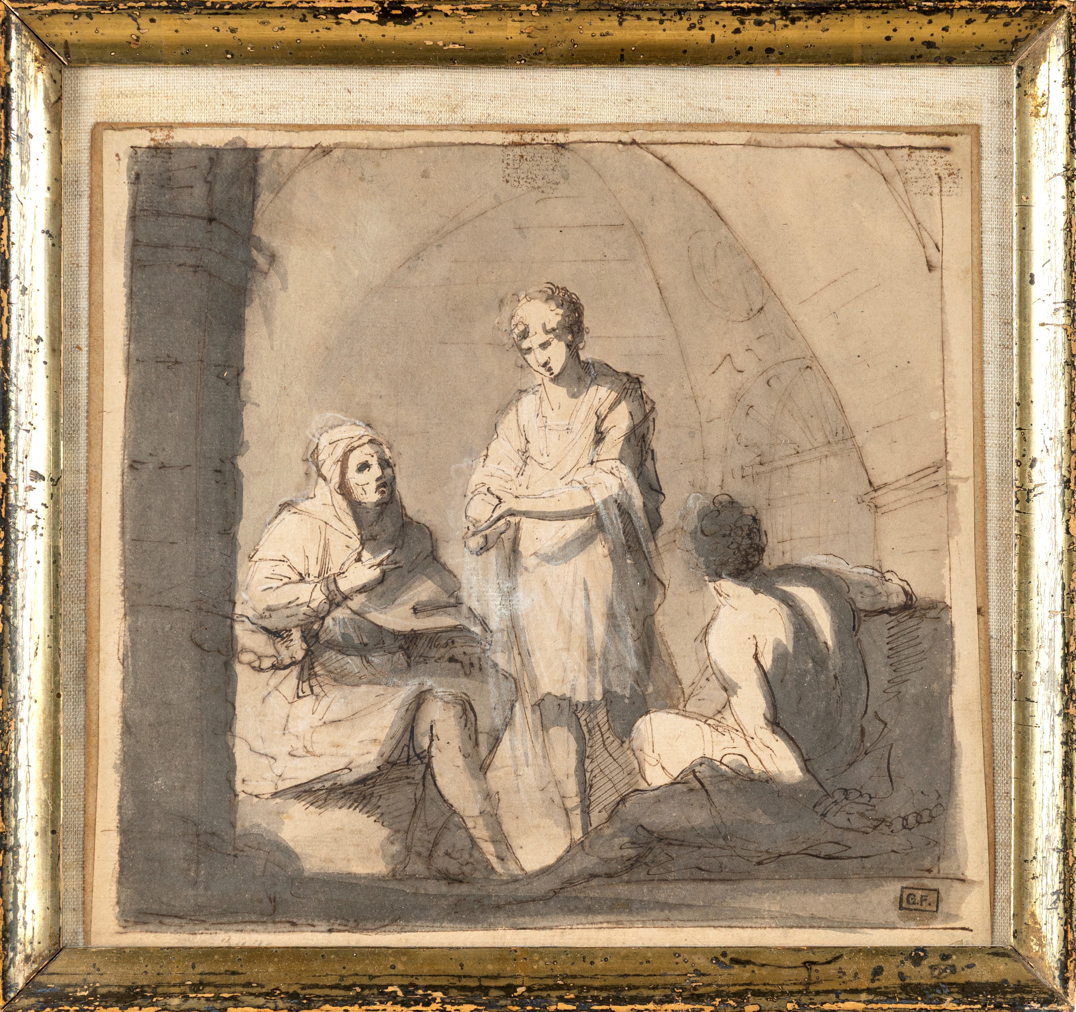 Scuola Neoclassica Italiana - Studio per Giuseppe che interpreta i sogni