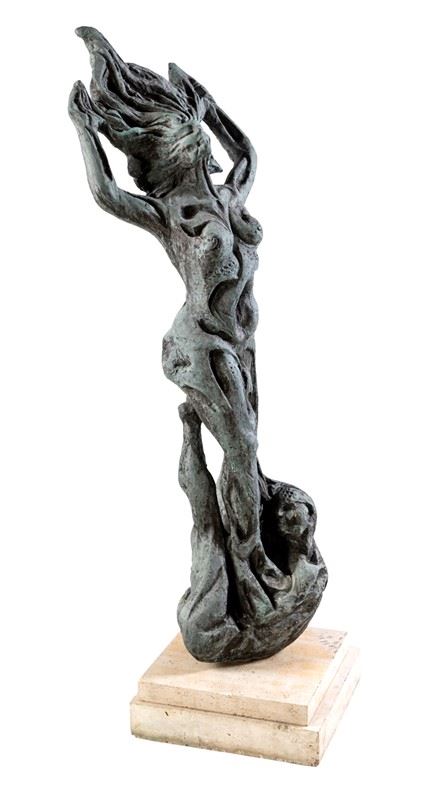 Scultore del XX secolo - Gruppo scultoreo in bronzo