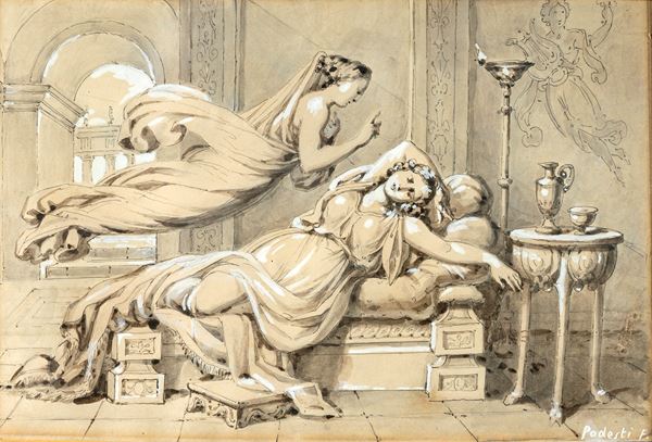 Francesco Podesti - Minerva appare a Penelope